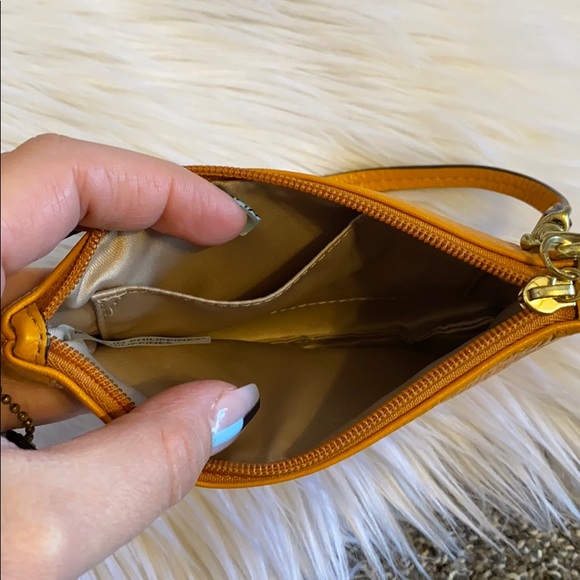 Orange Coach Wristlet - Picture 3 of 4